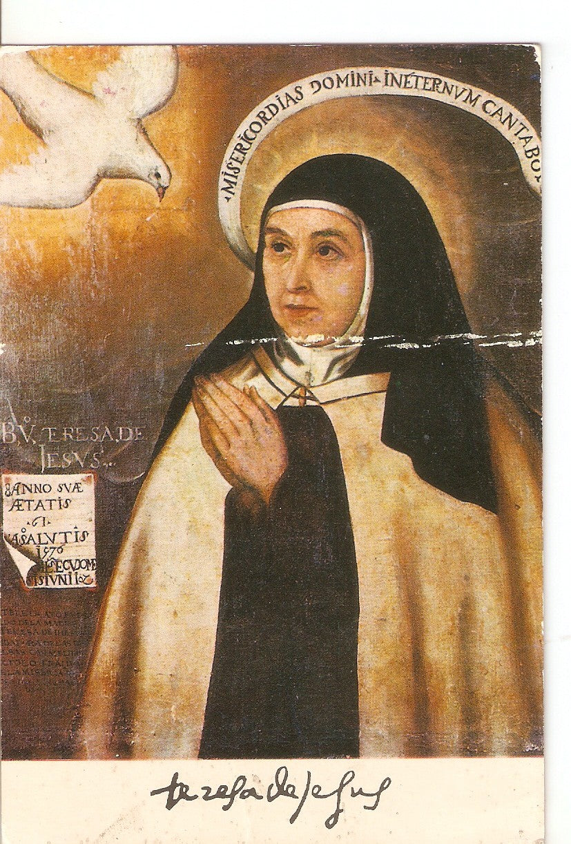 Postal 037620 : Alba de Tormes (Carmelitas). Autentico retrato de Santa Teresa de Jesus por Fray Juan de la Miseria