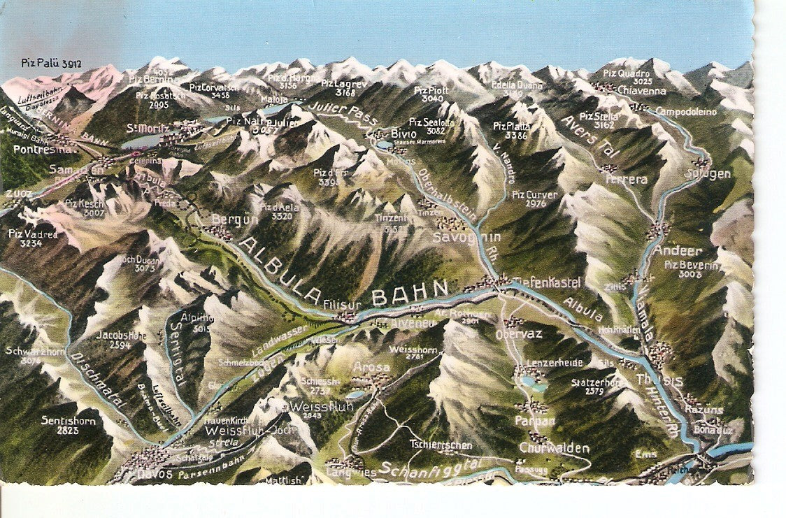 Postal 037639 : Albula Filisur Bahn