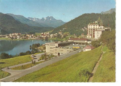 Postal 037660 : St. Moritz mit Bad und Piz della Margna