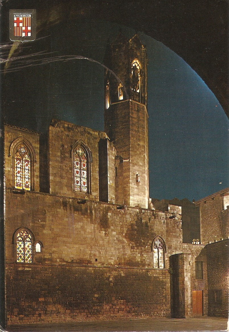 Postal 037727 : Barcelona. Barrio Gotico. Nocturna