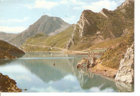 Postal 037738 : Pirineos de Lerida. Alto Ribagorza. Embalse de Escales y restos del Monasterio de Labaix