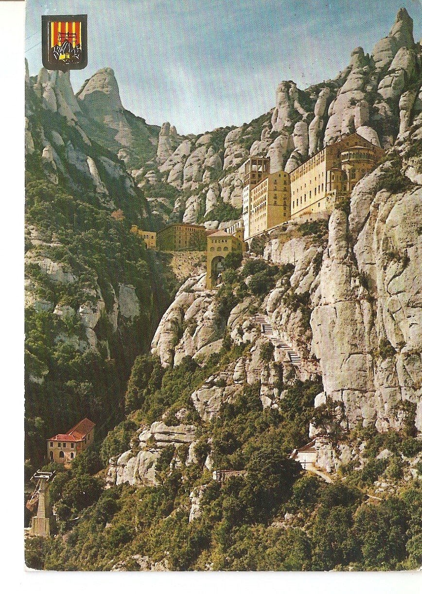 Postal 037798 : Montserrat. El Monasterio y Aereo del Llobregat