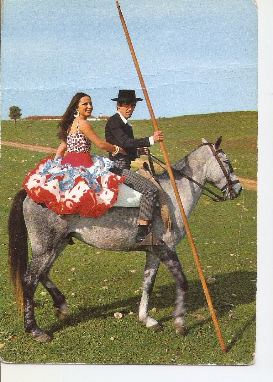 Postal 037807 : España. Escena tipica en un cortijo