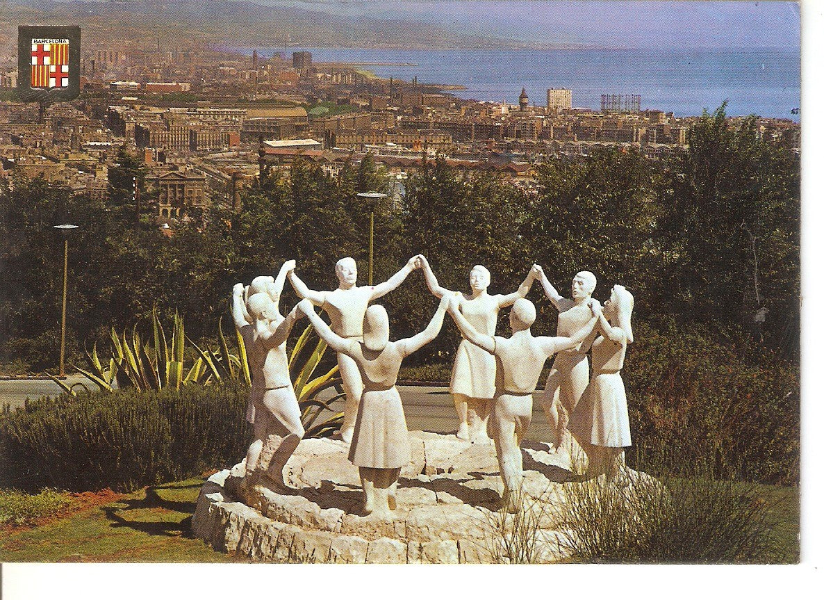 Postal 037809 : Barcelona. Monument a la Sardana Escultor J. Cañas