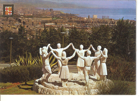 Postal 037809 : Barcelona. Monument a la Sardana Escultor J. Cañas