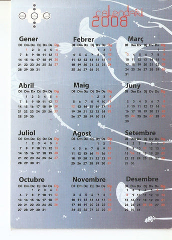 Postal 037848 : Calendario 2008
