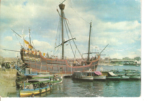 Postal 037890 : Barcelona. Puerto. Carabela de Colon