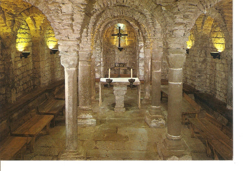 Postal 037899 : Olius (Solsona). Esglesia romanica. Segle XI Cripta