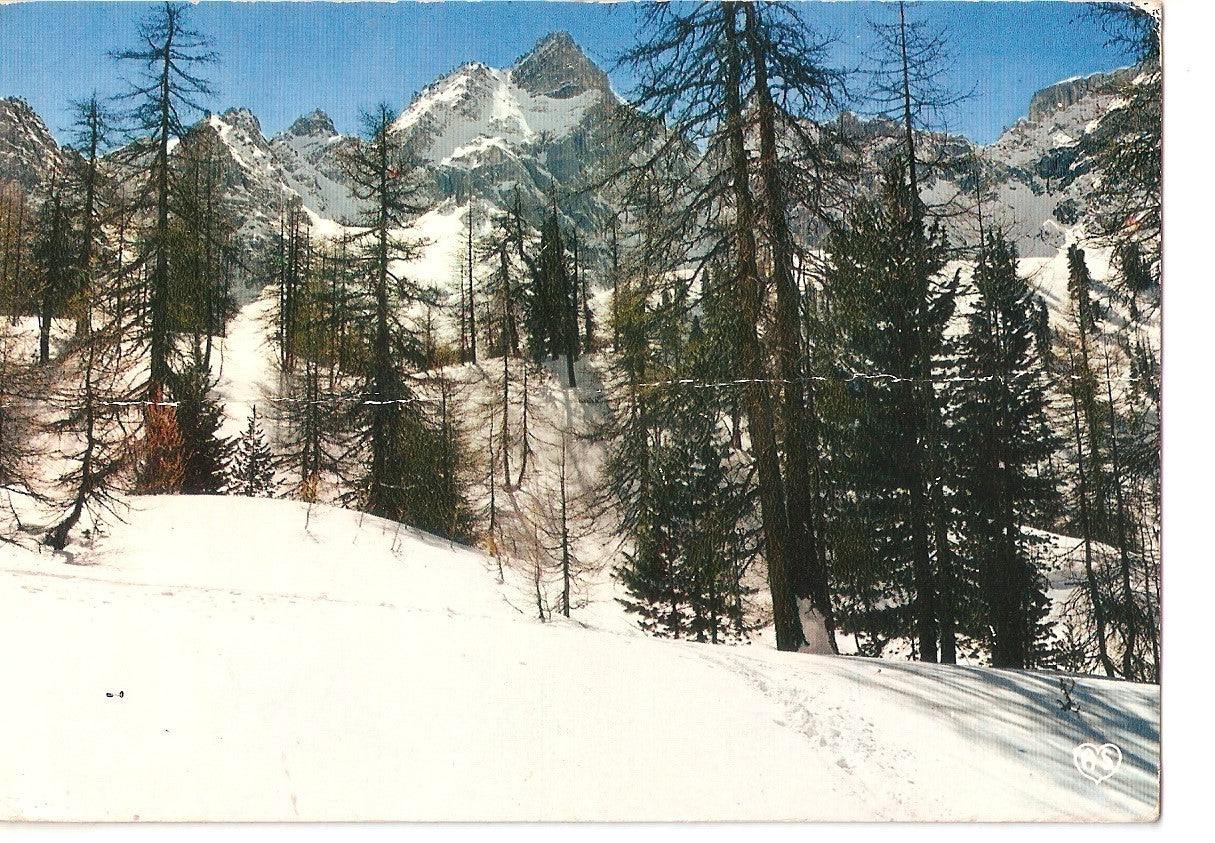 Postal 037906 : Ceillac. Piste de Gerardin. Au fond: le pic des Heuvieres