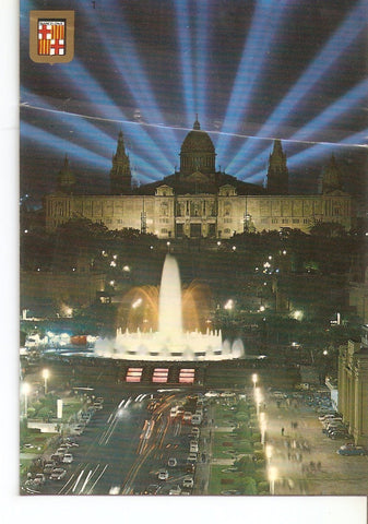 Postal 037957 : Barcelona. Fuentes y Palacio Nacional de Montjuich