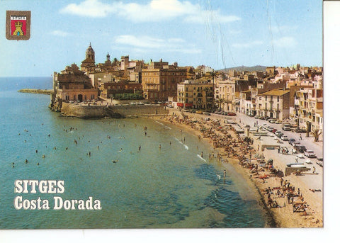 Postal 037960 : Sitges. Costa Dorada. Platja dOr. Playa de San Sebastian