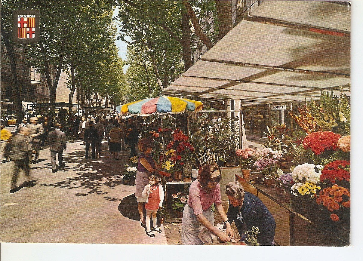 Postal 037976 : Barcelona. Rambla de las Flores