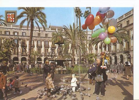 Postal 037977 : Barcelona. Plaza Real