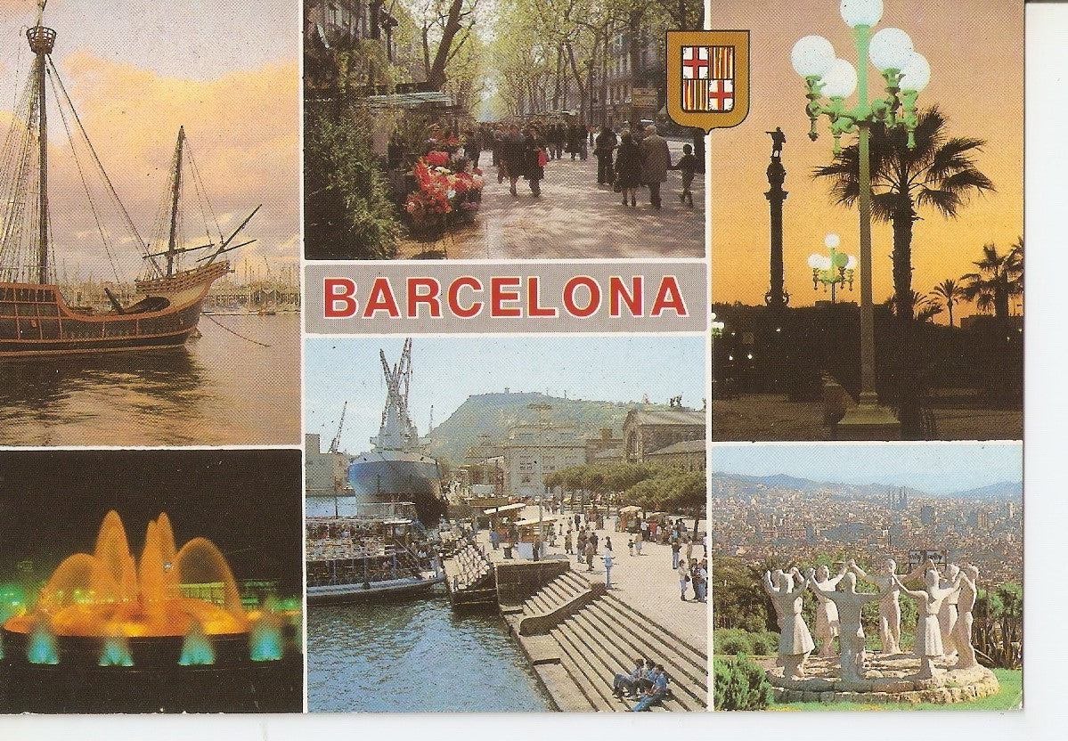 Postal 037987 : Barcelona. Diferentes aspectes
