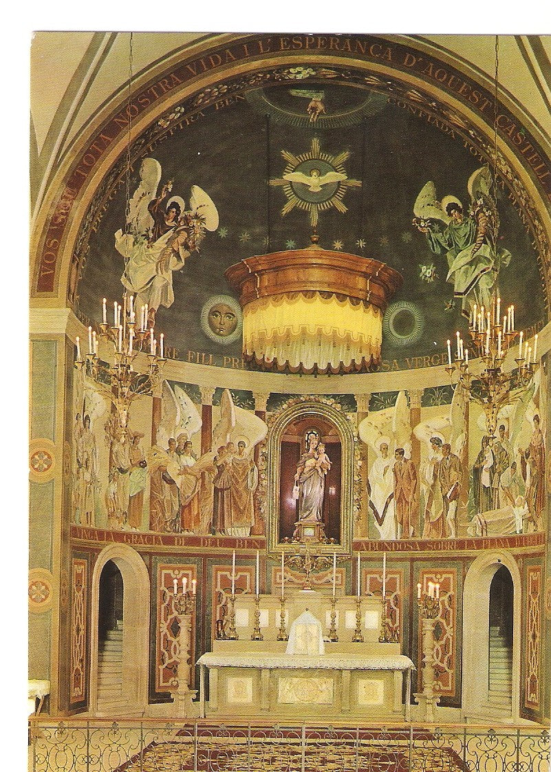 Postal 038076 : Castell del Remey (Lerida). Santuario de la Virgen del Remey altar Mayor