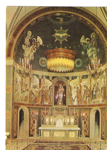 Postal 038076 : Castell del Remey (Lerida). Santuario de la Virgen del Remey altar Mayor