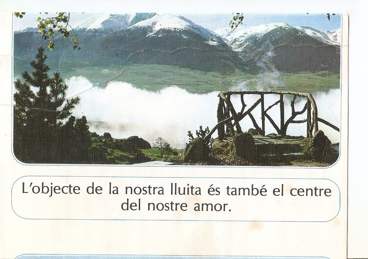 Postal 038132 : Lobjecte de la nostra lluita es tambe el centre del nostre amor