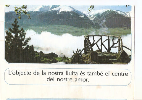 Postal 038132 : Lobjecte de la nostra lluita es tambe el centre del nostre amor
