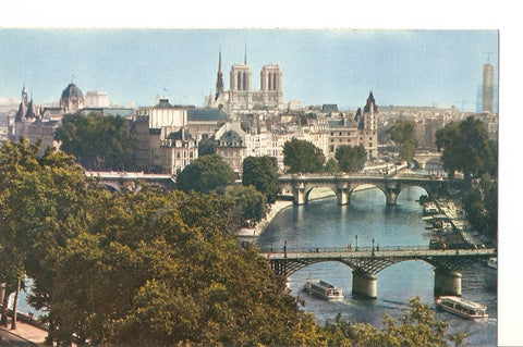 Postal 038163 : Perspective sur la Seine et lile dela Cite