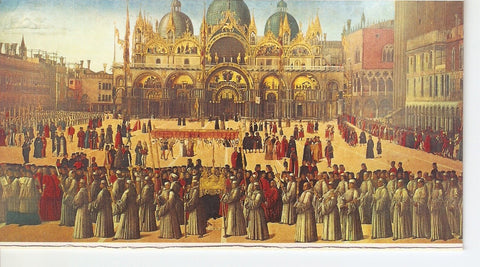 Postal 038193 : Venezia. Gentile Bellini procesion en la Plaza San Marcos