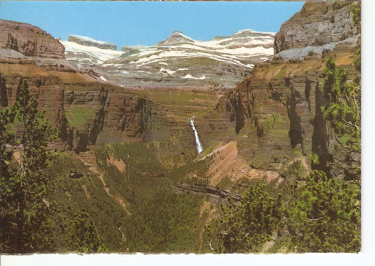 Postal 038232 : Parque Nacional de Ordesa (Pirineo Aragones). Falsa Brecha-La Brecha-Casco y Cascada de Cotatuero