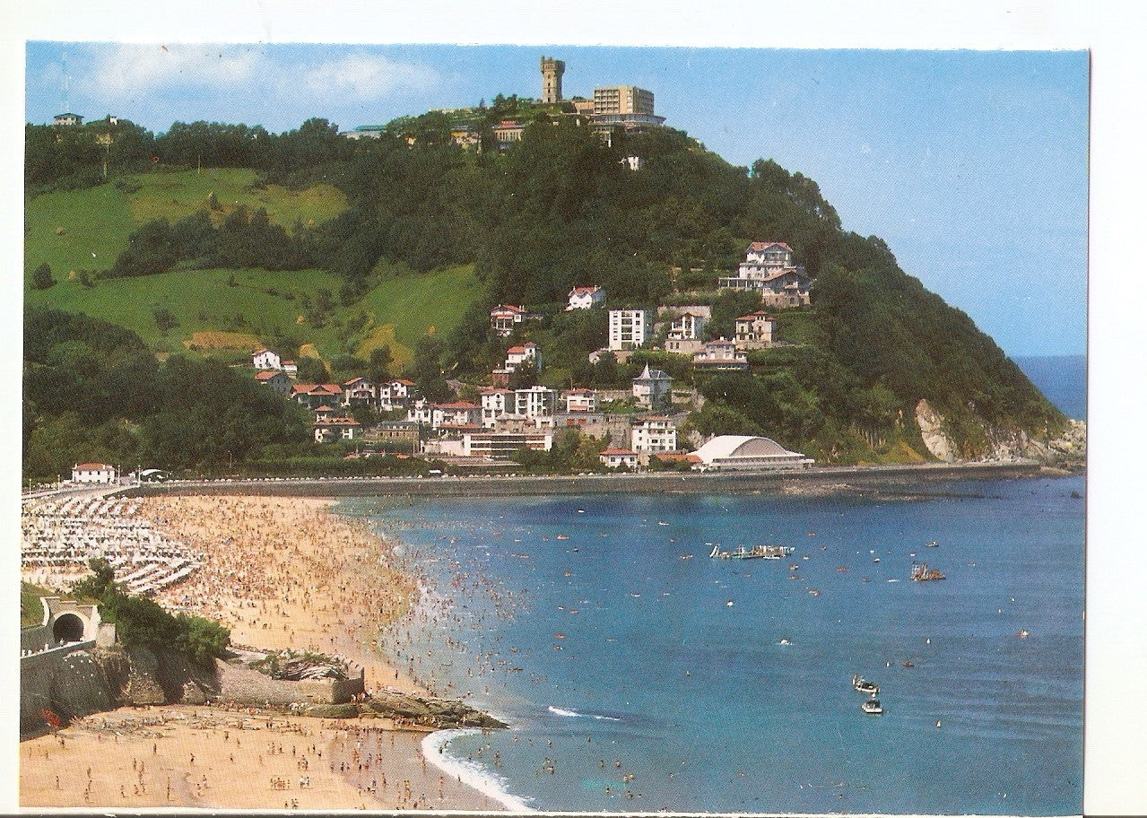 Postal 038259 : San Sebastian. Monte Igueldo y playa de Ondarreta