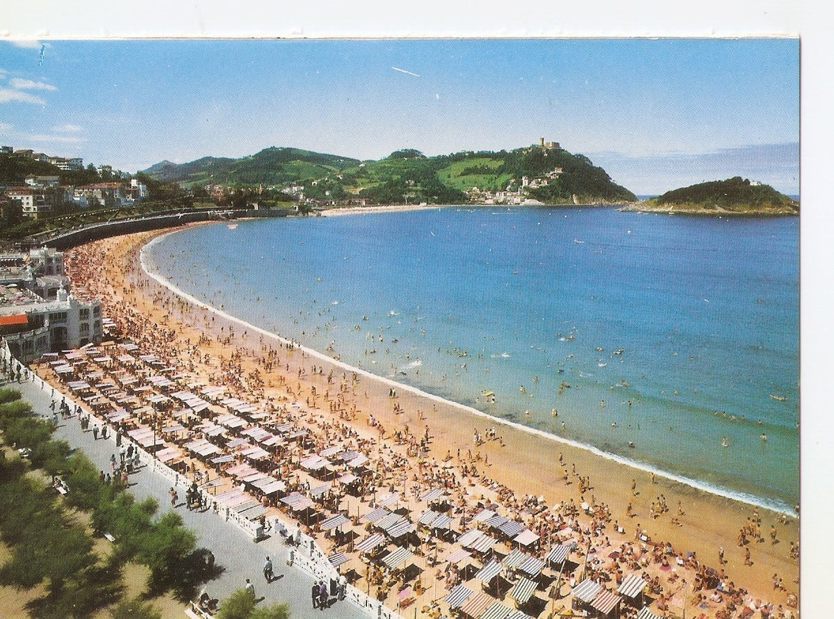 Postal 038261 : San Sebastian. Playa de la Concha y Monte Igueldo