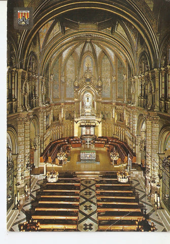 Postal 038291 : Montserrat. Interior de la Basilica