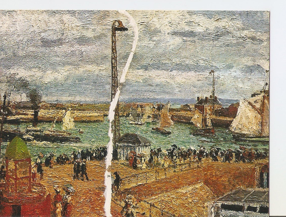 Postal 038295 : Impresionistas franceses. Pissarro. Puerto de Dieppe