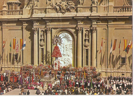 Postal 038321 : Zaragoza. Ofrenda Floral a la Virgen del Pilar