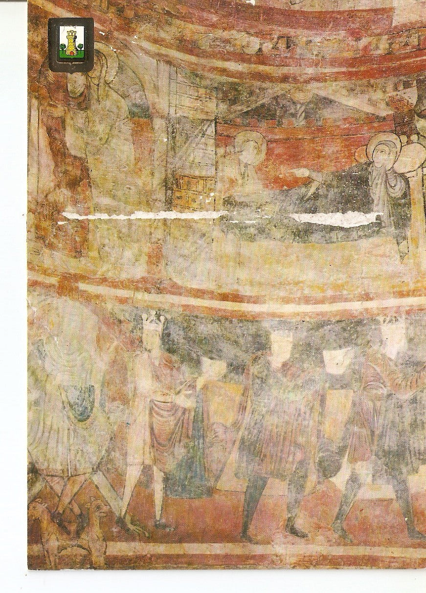 Postal 038361 : Santa Maria de Barbera (Barcelona). Fragmnto mural del abside mayor. Siglo XII