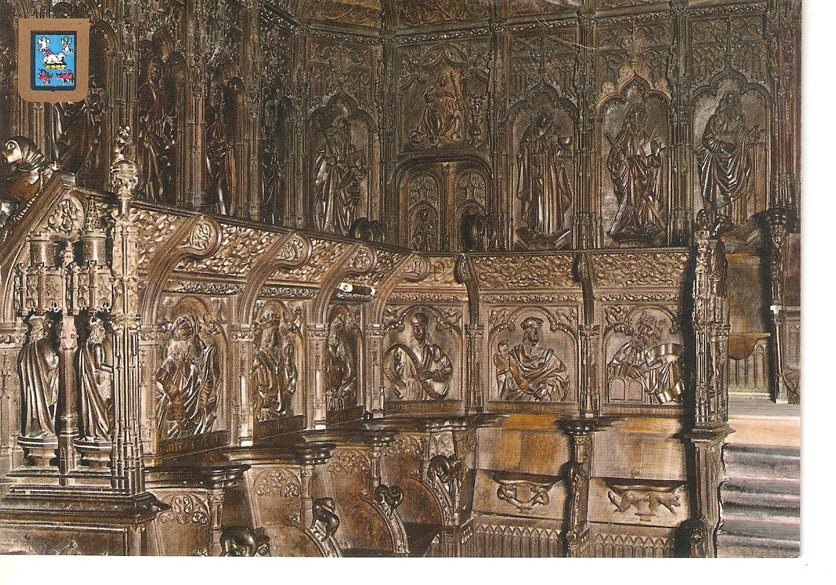 Postal 038367 : Zamora Catedral. Coro (Detalle)