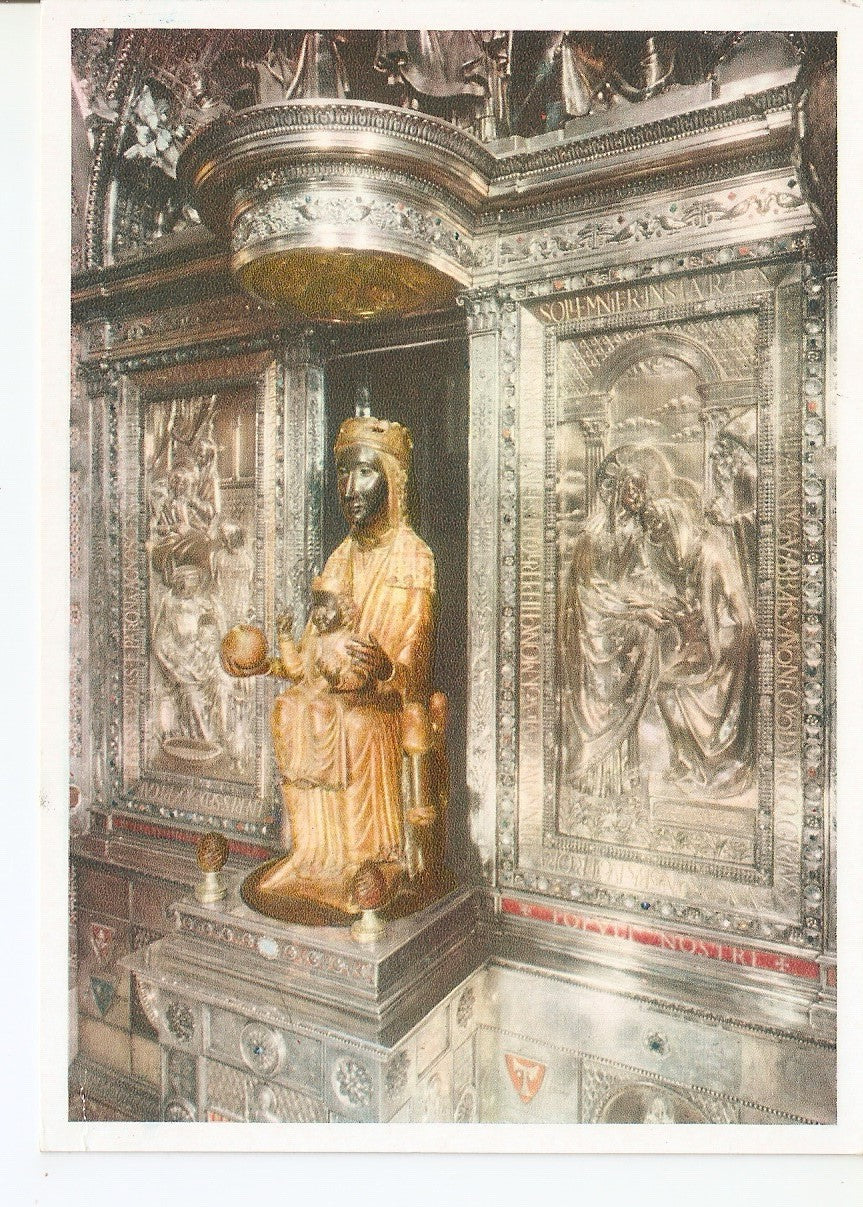 Postal 038373 : Montserrat - la sagrada imagen en su trono