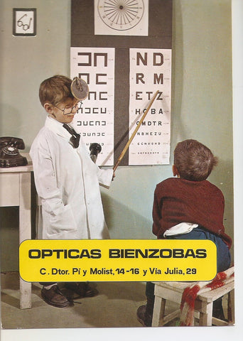 Postal 038383 : Optica Bienzobas. Barcelona