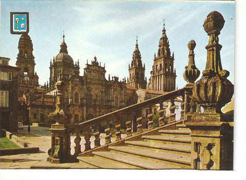 Postal 038477 : Santiago de Compostela. La Catedral. Fachada de la Azabacheria