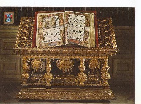 Postal 038494 : Catedral de Sevilla. Atril. Libros Corales