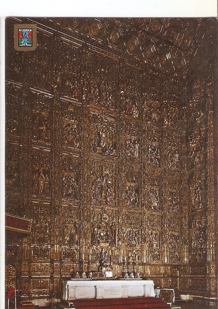 Postal 038496 : Catedral de Sevilla. Altar Mayor. Retablo