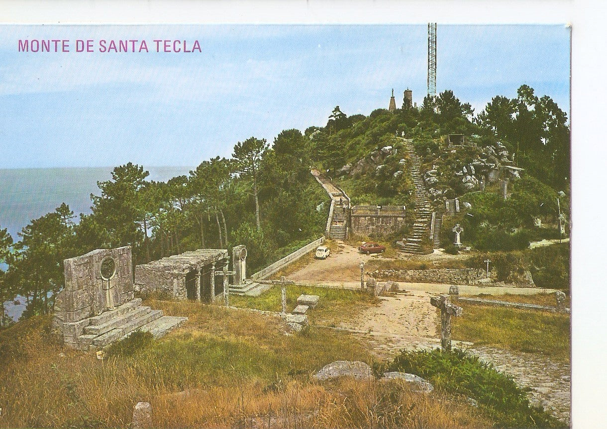 Postal 038511 : La Guardia. Monte de Santa Tecla. Calvario y Pulpito