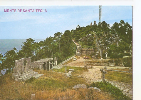 Postal 038511 : La Guardia. Monte de Santa Tecla. Calvario y Pulpito