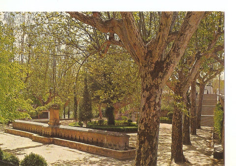 Postal 038546 : Alcañiz (Teruel). Glorieta y Fuente de los 72 caños