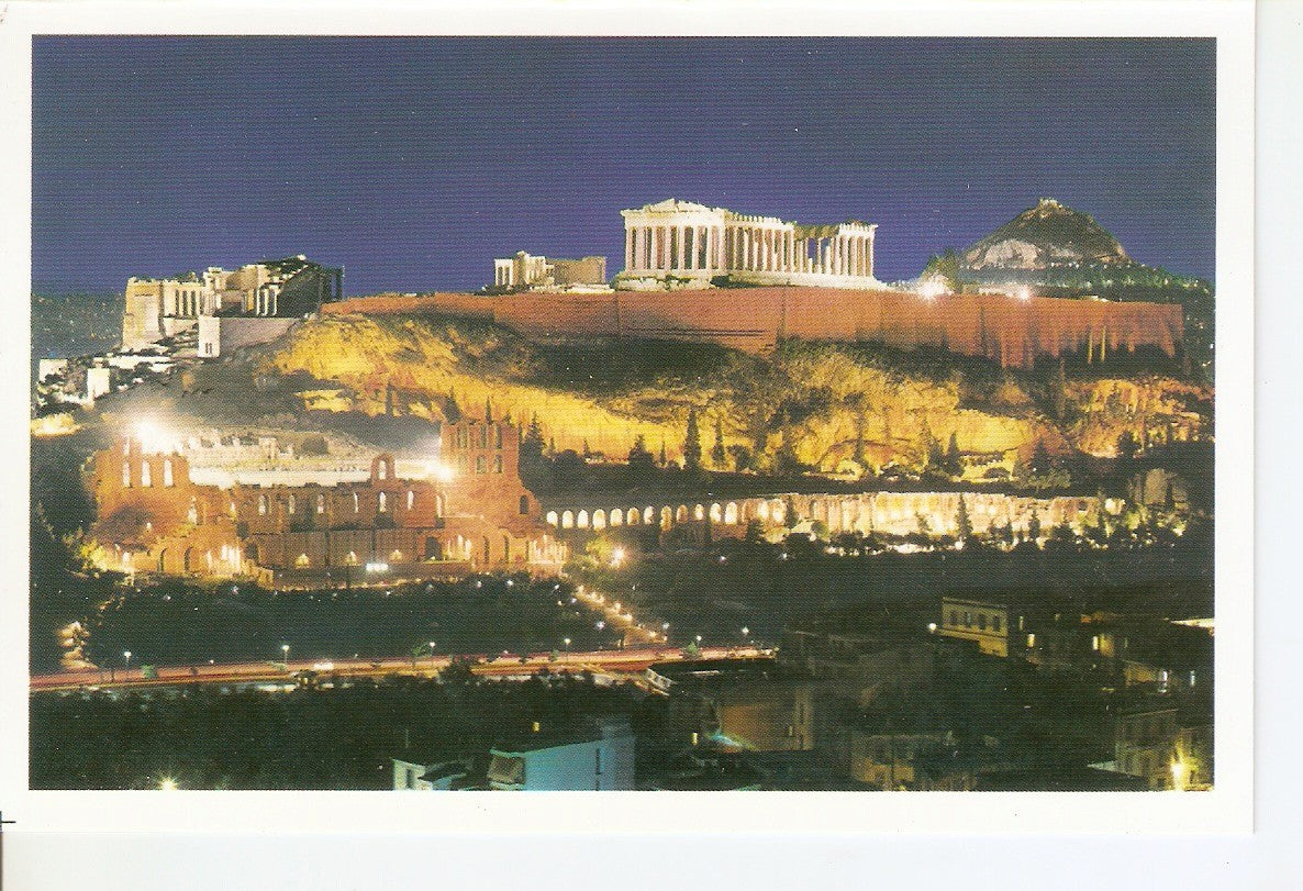 Postal 038567 : Athens - Acropolis by night