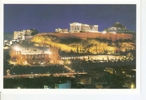 Postal 038567 : Athens - Acropolis by night