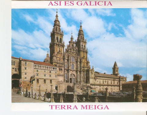 Postal 038587 : Santiago de Compostela. Catedral. Fachada del Obradoiro (siglo XVIII)