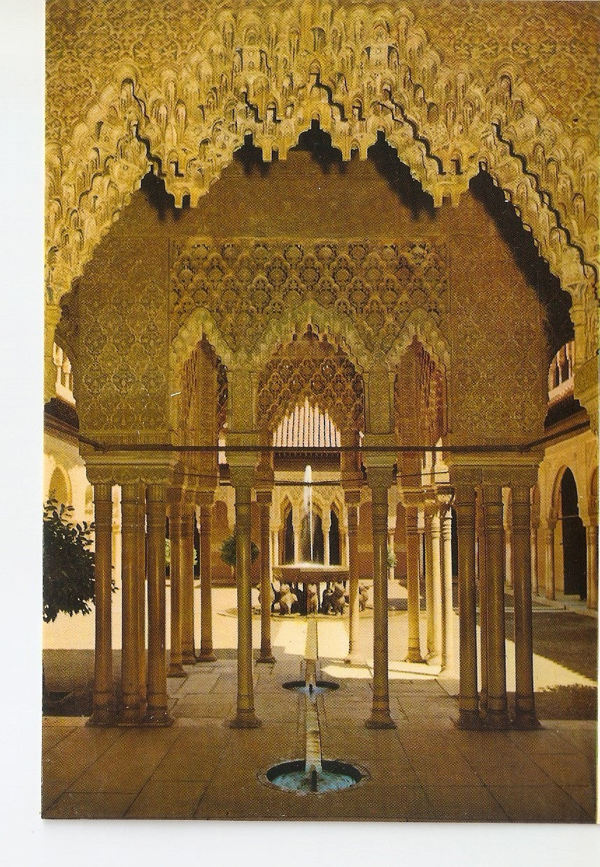 Postal 038704 : Granada. Alhambra. Arcadas patio de los Leones