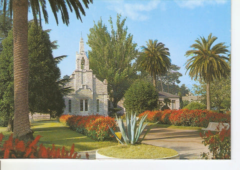 Postal 038757 : Isla de la Toja. Capilla y jardines