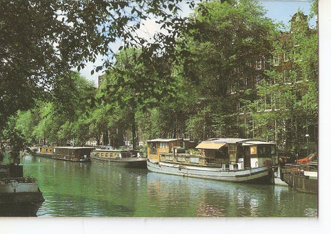 Postal 038821 : Amsterdam/Holland Singel met woonboten