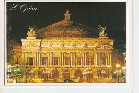 Postal 038878 : Paris la nuit lOpera illumine