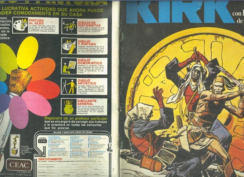 El comic de aventuras Kirk numero 07 (aviejado)