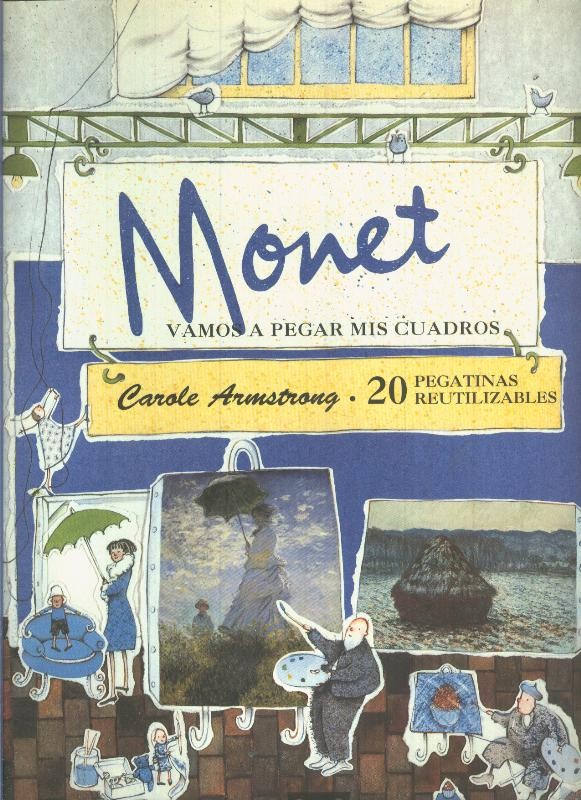 Monet vamos a pegar mis cuadros, 20 pegatinas reutilizables