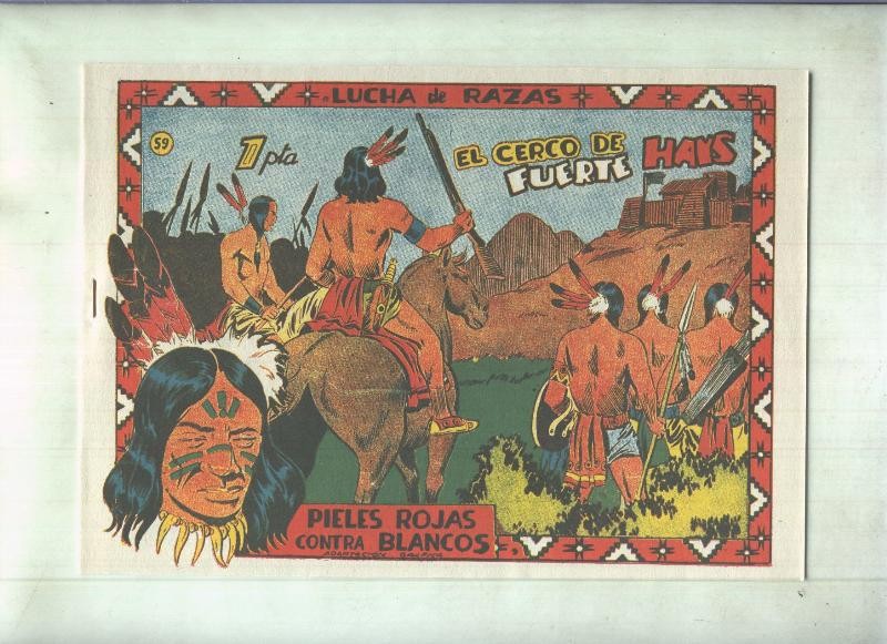 Facsimil: Lucha de Razas numero 59: El cerco del fuerte Hays